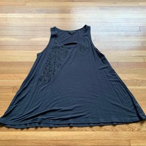 Grey tank top blouse